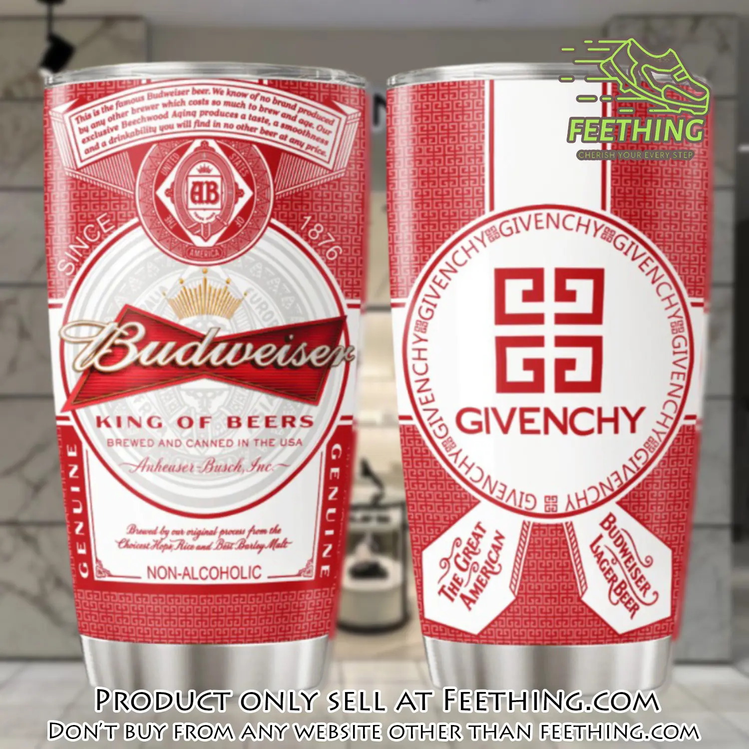 Givenchy budweiser stainless steel tumbler 20oz30oz ft5008245